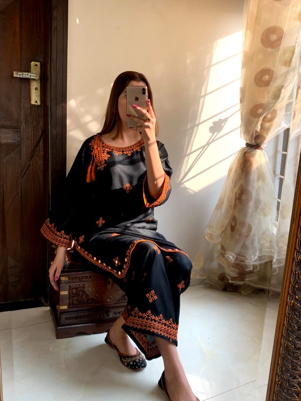 Mirror Work Embroidery 2Pc